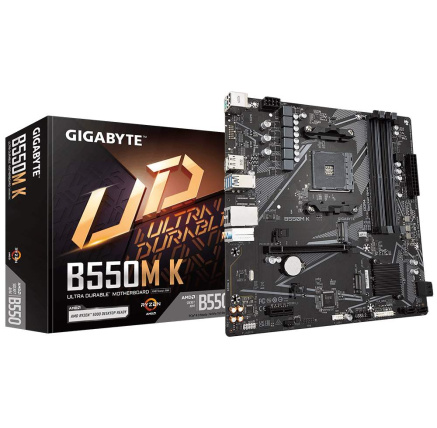 GIGABYTE MB Sc AM4 B550M K, AMD B550, 4xDDR4, 1xDP, 1xHDMI, mATX