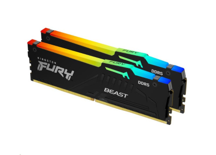 KINGSTON DIMM DDR5 64GB (Kit of 2) 6000MT/s CL36 FURY Beast RGB EXPO KINGSTON DIMM DDR5 64GB (Kit of 2) 6000MT/s CL36 FURY Beast RGB EXPO
