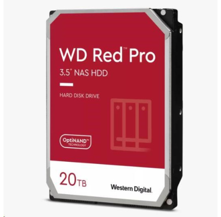WD RED Pro NAS WD202KFGX 20TB, SATA III 3.5", 512MB 7200RPM, 285MB/s, CMR