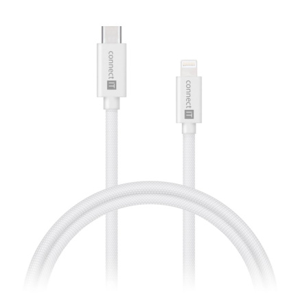 CONNECT IT Wirez USB-C -> Lightning, 27 W, 1m, bílá CONNECT IT Wirez USB-C -> Lightning, 27 W, 1m, bílá