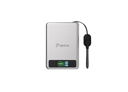 BMX SolidSafe™ 10K Solid-State Magnetic Power Bank, Silver