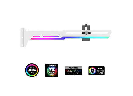 1stCool Podpěra GPU Kovový držák ARGB, bílá 1stCool Podpěra GPU Kovový držák ARGB, bílá