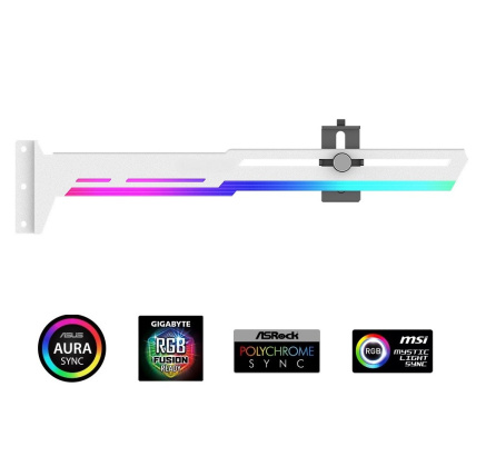 1stCool Podpěra GPU Kovový držák ARGB, bílá