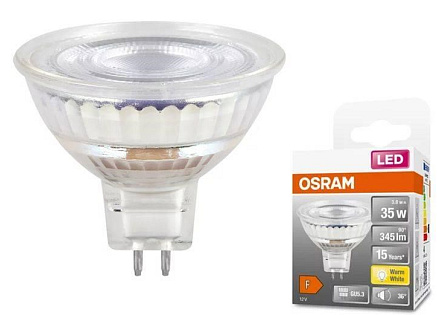 BAZAR - OSRAM LED STAR GU5,3  3,8W/827 12V MR16 35W teplá (Poškozený obal)