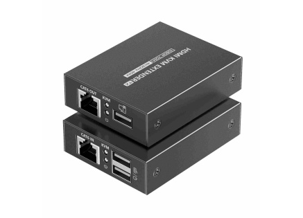 PREMIUMCORD HDMI KVM extender 4K a FULL HD 1080p na 70m s přenosem USB