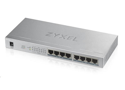 Zyxel GS1008HP 8-port Desktop Gigabit PoE Switch, 8x PoE+ GbE, PoE 60W