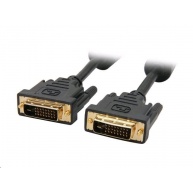 C-TECH kabel DVI-DVI, M/M, 1,8m DVI-D, dual link, stíněný