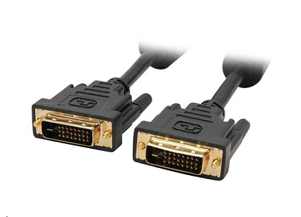 C-TECH kabel DVI-DVI, M/M, 1,8m DVI-D, dual link, stíněný