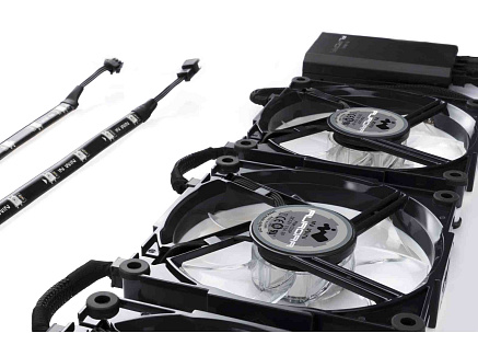 IN WIN Aurora Black/Red (3 fans + controller + 2 x led strip)