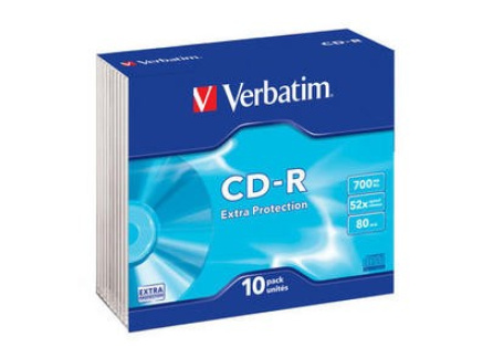VERBATIM CD-R(10-Pack)Slim/ExtraProtection/DL/52x/700MB