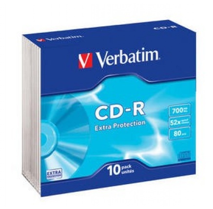 VERBATIM CD-R(10-Pack)Slim/ExtraProtection/DL/52x/700MB