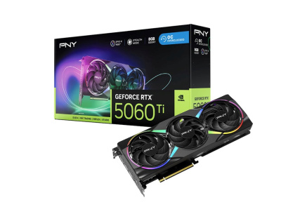 PNY VGA NvidiaGeForce RTX 5060 Ti 8GB ARGB Triple Fan OC, RTX 5060 Ti OC, 8GB GDDR7, 3xDP, 1xHDMI