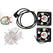 19" ventilace pro nástěnné rozvaděče XtendLan, 2 ventilátory 120mm, napájecí kabel, spojovací materiál