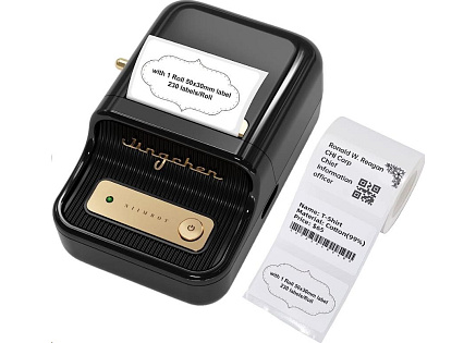 Niimbot Tiskárna štítků B21S Smart, černá + role štítků 210ks Niimbot Tiskárna štítků B21S Smart, černá + role štítků 210ks