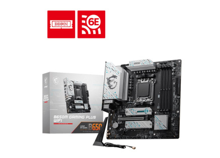 MSI MB Sc AM5 B650M GAMING PLUS WIFI, AMD B650, 4xDDR5, 1xDP, 1x HDMI, mATX