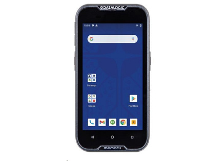Datalogic Memor 11, 2D, 12.7 cm (5''), GPS, Gun, USB-C, BT, Wi-Fi, 4G, Android, kit (USB), GMS, black