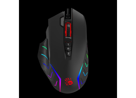 A4tech Bloody Myš J95S Activated, podsvícená herní myš, 8000 DPI, USB, Černá