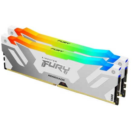 KINGSTON DIMM DDR5 32GB (Kit of 2) 6000MT/s CL32 FURY Renegade Bílá RGB XMP