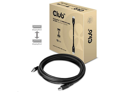 Club3D Kabel certifikovaný DisplayPort 1.4, HBR3, 8K60Hz (M/M), 5m, 28 AWG