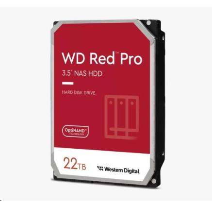 WD RED Pro NAS WD221KFGX 22TB, SATA III 3.5", 512MB 7200RPM, 265MB/s, CMR