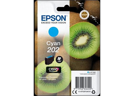 EPSON ink bar Singlepack "Kiwi" Cyan 202 Claria Premium Ink 4,1 ml