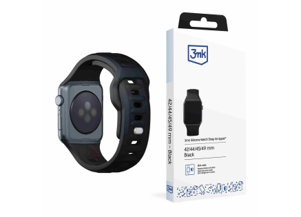 3mk řemínek Watch Strap pro Apple 42/44/45/49 mm Black 3mk řemínek Watch Strap pro Apple 42/44/45/49 mm Black