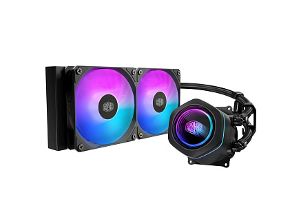 Cooler Master vodní chladič MasterLiquid Core Nex Digital 240 Black ARGB, 2x 120mm, ARGB, LGA1851, AM5, Černá Cooler Master vodní chladič MasterLiquid Core Nex Digital 240 Black ARGB, 2x 120mm, ARGB, LGA1851, AM5, Černá