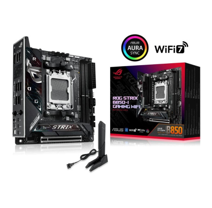 ASUS MB Sc AM5 ROG STRIX B850-I GAMING WIFI, AMD B850, 2xDDR5, 1xUSB4, 1xHDMI, WiFi, Mini-ITX