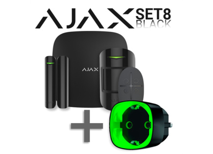 Ajax SET 8 - StarterKit black + Socket black - ZDARMA Ajax SET 8 - StarterKit black + Socket black - ZDARMA