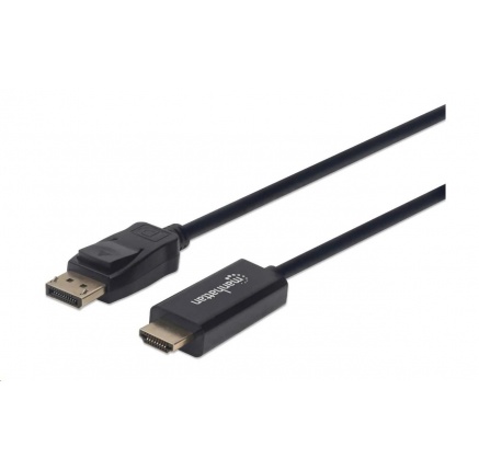 MANHATTAN Kabel DisplayPort na HDMI 1080p, 1.8m, černý MANHATTAN Kabel DisplayPort na HDMI 1080p, 1.8m, černý