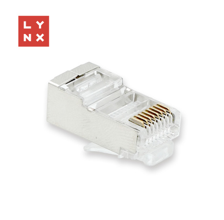 LYNX konektor STP Cat5e, 50µ, 100ks