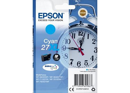 EPSON ink bar Singlepack "Budík" Cyan 27XL DURABrite Ultra Ink EPSON ink bar Singlepack "Budík" Cyan 27XL DURABrite Ultra Ink