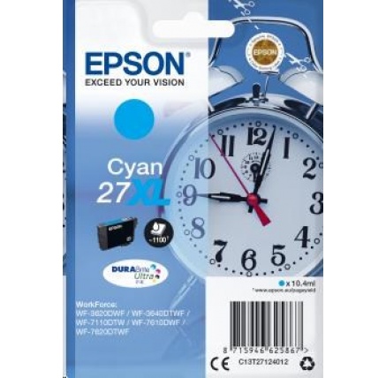 EPSON ink bar Singlepack "Budík" Cyan 27XL DURABrite Ultra Ink EPSON ink bar Singlepack "Budík" Cyan 27XL DURABrite Ultra Ink