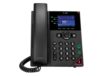 Poly OBi VVX 250 čtyřlinkový IP telefon s podporou PoE a napájecím zdrojem