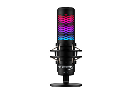HyperX QuadCast S - USB Microphone (Black-Grey) - RGB Lighting (HMIQ1S-XX-RG/G) - Mikrofon