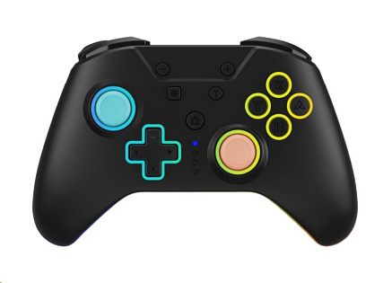 Hyperkin "NuRival" Wireless Hall Effect Stick Game Controller For NSW 2/NSW OLED Model/NSW (Blue Orange) - Armor 3