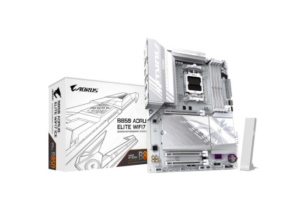 GIGABYTE MB Sc AM5 B850 A ELITE WF7 ICE, AMD B850, 4xDDR5, 1xDP, WiFi, ATX