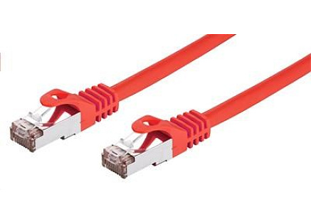 C-TECH kabel patchcord Cat6, FTP, červený, 2m