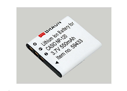 Braun akumulátor CASIO NP-120, 550mAh