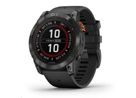 Garmin fenix® 7X Pro – Solar Edition, Gray / Black Band, EU