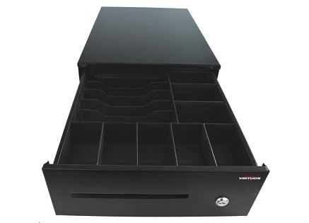 Virtuos pokladní zásuvka SK-325C - s kabelem, pořadač 6/8, 9-24V, černá