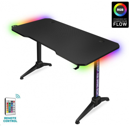CONNECT IT NEO+ herní stůl s RGB podsvícením, černá
