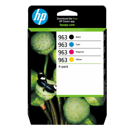 HP 963 CMYK Original Ink Cartridge 4-Pack (700 / 700 / 700 / 1,000 pages)