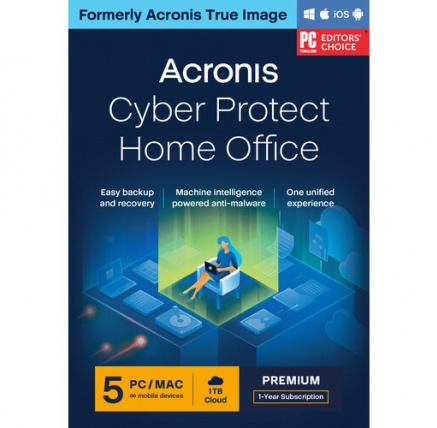 Acronis Cyber Protect Home Office Premium Subscription 5 Computers + 1 TB Acronis Cloud Storage - 1 year subscription ES