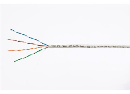 UTP kabel LYNX, Cat5E, licna(lanko), PVC, Dca, šedá, 305m