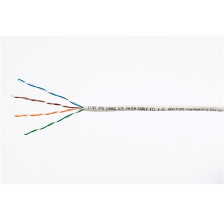 UTP kabel LYNX, Cat5E, licna(lanko), PVC, Dca, šedá, 305m