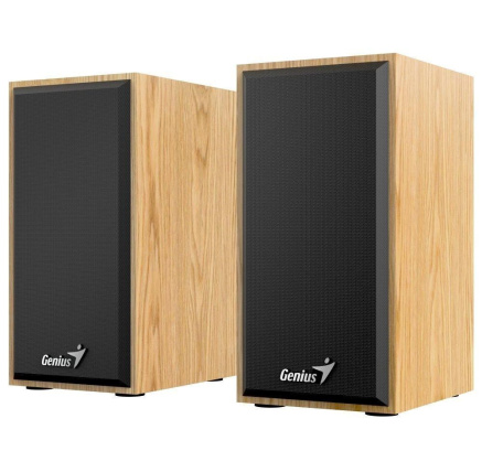GENIUS Reproduktor SP-HF180, 3.5mm jack, 6W, světlé dřevo
