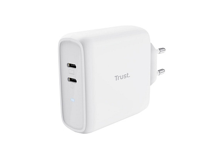 TRUST nabíječka MAXO 65W, 2x USB-C, bílá