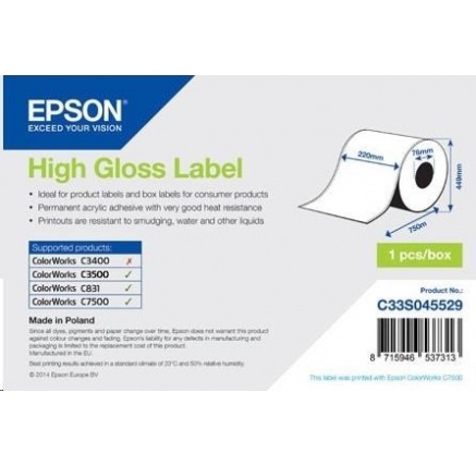 Epson label roll, normal paper, 220mm