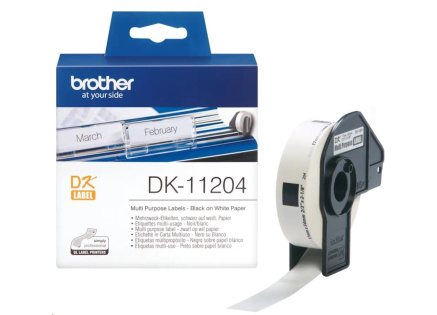 BROTHER DK-11204 Multi Purpose Labels 17x54mm (400 ks) BROTHER DK-11204 Multi Purpose Labels 17x54mm (400 ks)